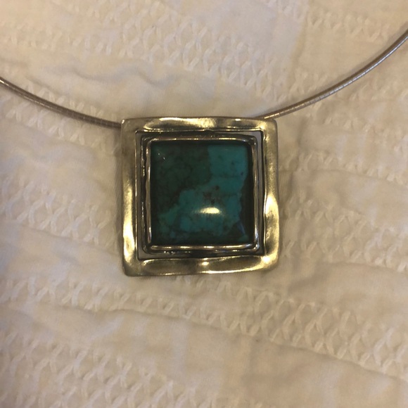 Silpada N 1509 square turquoise necklace - Picture 2 of 4